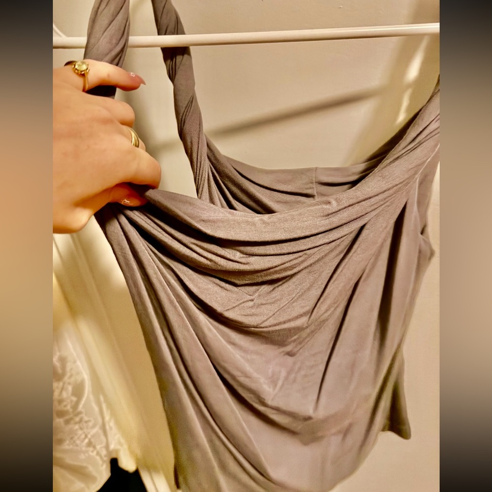 NWOT - Rouched Grey Tank Top - Picture 7 of 9